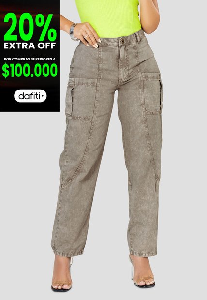 Jean Mujer Taupe Mp 100398