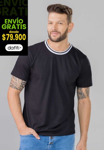 Camiseta Hombre Negro Mp 351 MP