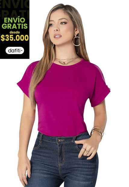 Camiseta Mujer Fucsia Mp 9676