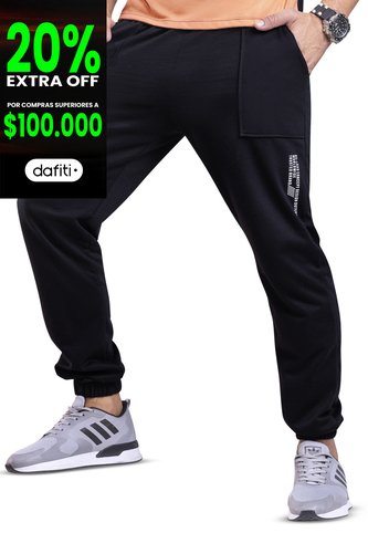 Jogger Hombre Negro Mp 6073 MP