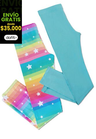 Legging Paq X2 Infantil Femenino Multicolor Mp 16789 MP
