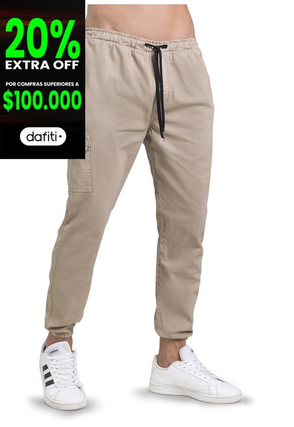 Jogger Hombre Beige Mp 2910