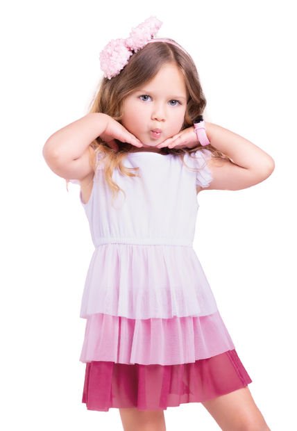Vestido Infantil Femenino Multicolor Mp 2901