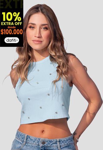 Blusa Mujer Azul Baby Mp 107855 MP