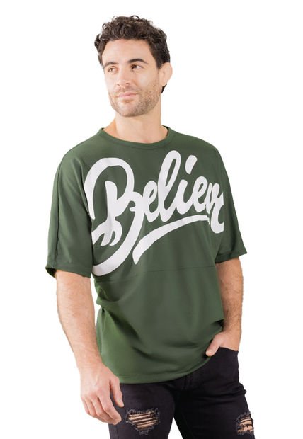 Camiseta Hombre Verde Mp 5826