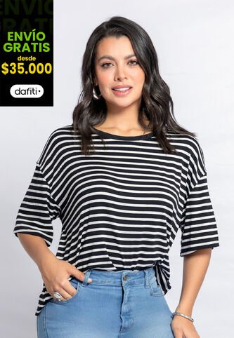 Camiseta Mujer Blanco-Negro Mp 110852 MP