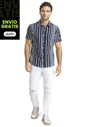 Camisa Hombre Azul Mp 555