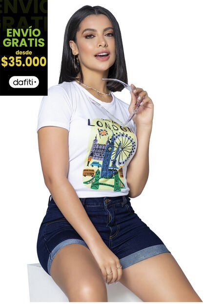 Camiseta Mujer Blanco Mp 9405
