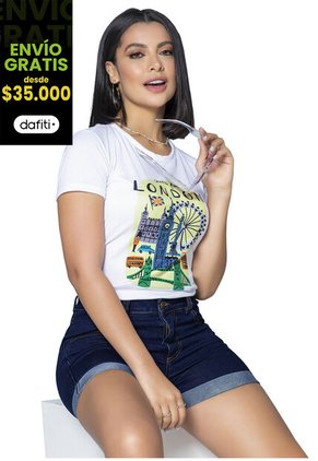 Camiseta Mujer Blanco Mp 9405