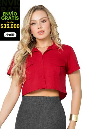 Camisa Mujer Rojo Mp 143