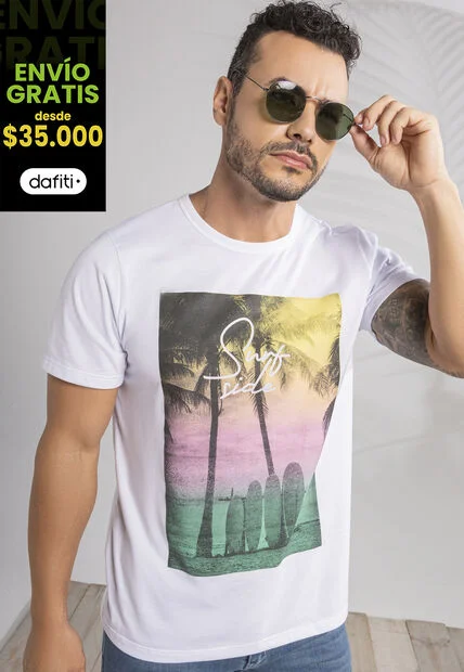 Camiseta Hombre Blanco Mp 101784