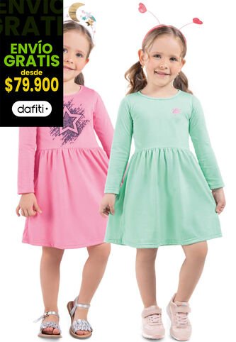 Vestido Paq X2 Infantil Femenino Multicolor Mp 92406 MP