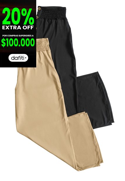 Pantalón Mujer Negro Mp 3407