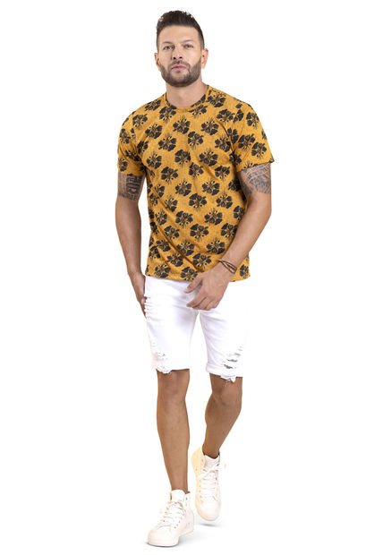 Camiseta Hombre Amarillo Mp 4103