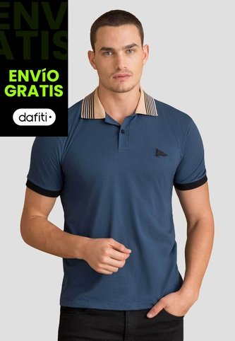 Polo Hombre Azul Profundo Mp 87618 MP