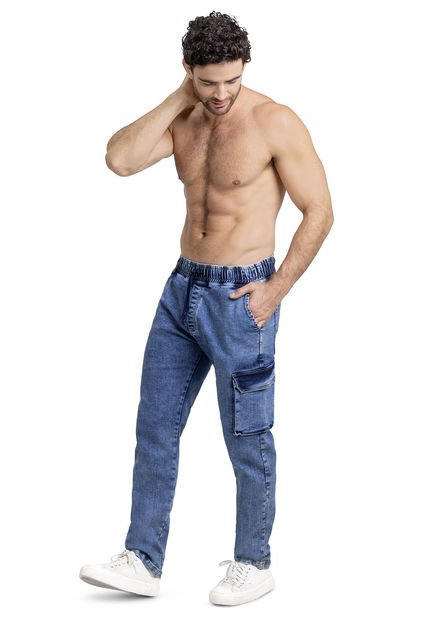 Jogger Hombre Azul Mp 6775