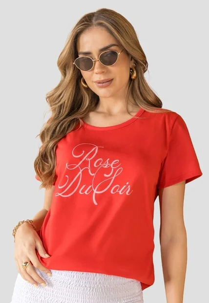 Camiseta Mujer Rojo Mp 114225