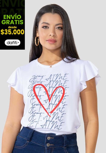 Blusa Mujer Blanco Mp 100208