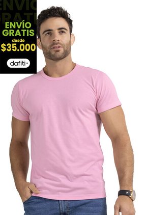 Camiseta Hombre Rosado Mp 34556
