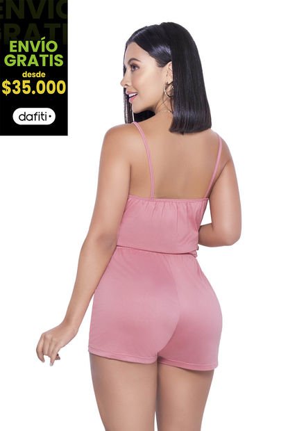 Enterizo Corto Mujer Palo De Rosa Mp 16857