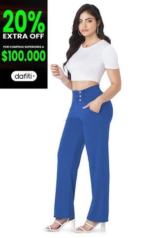 Pantalón Mujer Azul Rey Mp 86925 MP