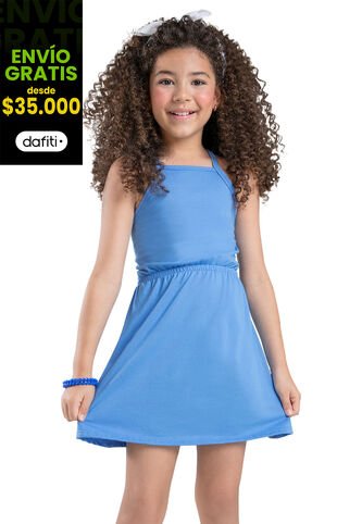 Vestido Infantil Azul Mp 88514 MP