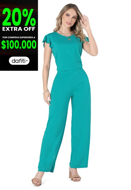 Enterizo Largo Mujer Verde Jade Mp 5812