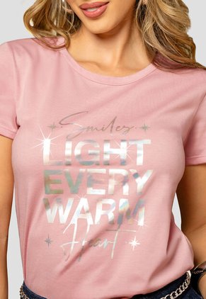 Camiseta Mujer Rosa Polvo Mp 112587