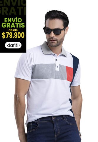Polo Hombre Blanco Mp 6444 MP