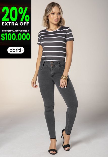 Jean Mujer Gris Mp 89588