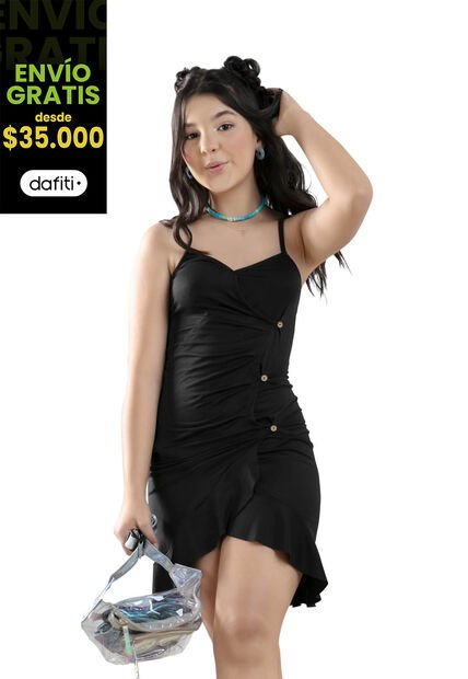 Vestido Infantil Negro Mp 89530