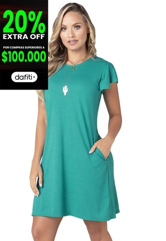 Vestido Corto Mujer Verde Jade Mp 68383 MP