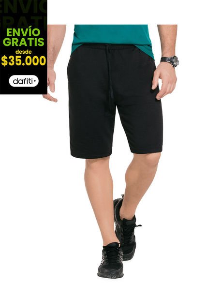 Bermuda Para Hombre Negro MP