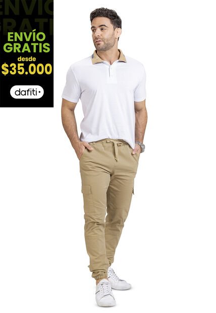 Polo Hombre Blanco Mp 4683