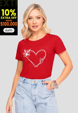 Camiseta Mujer Rojo Mp 106611 MP