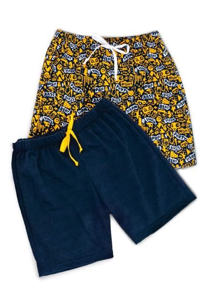 Bermuda Paq X2 Infantil Niño Multicolor Mp 88964