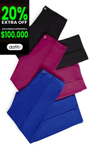 Pantalón Mujer Negro Mp 89017 MP