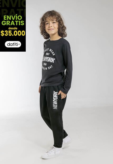 Camibuzo Infantil Negro Mp 1892