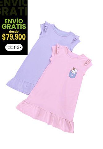 Vestido Paq X2 Infantil Multicolor Mp 1156 MP