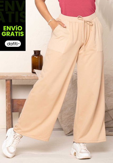 Pantalón Mujer Beige Mp 821