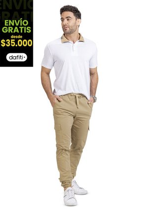 Polo Hombre Blanco Mp 4683