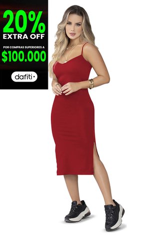 Vestido Largo Mujer Rojo Mp 5164 MP