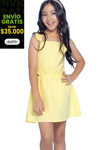Vestido Infantil Femenino Amarillo Mp 633 MP