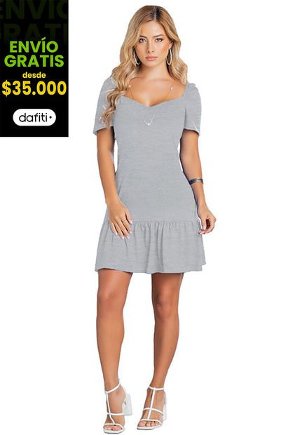 Vestido Gris MP 91734