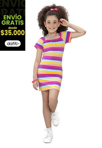 Vestido Infantil Niña Multicolor Mp 90750 MP