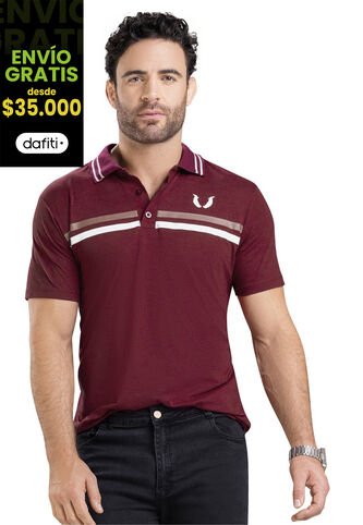 Polo Hombre Vinotinto Mp 90923 MP