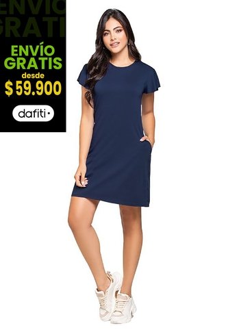 Vestido Corto Para Mujer Azul MP MP