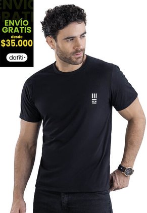 Camiseta Hombre Negro Mp 7766