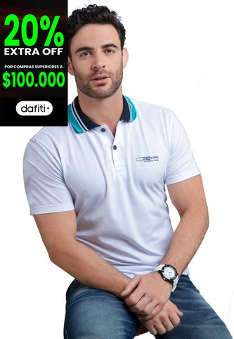 Polo Hombre Blanco Mp 88999 MP
