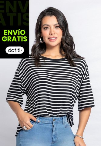 Camiseta Mujer Blanco-Negro Mp 110852 MP